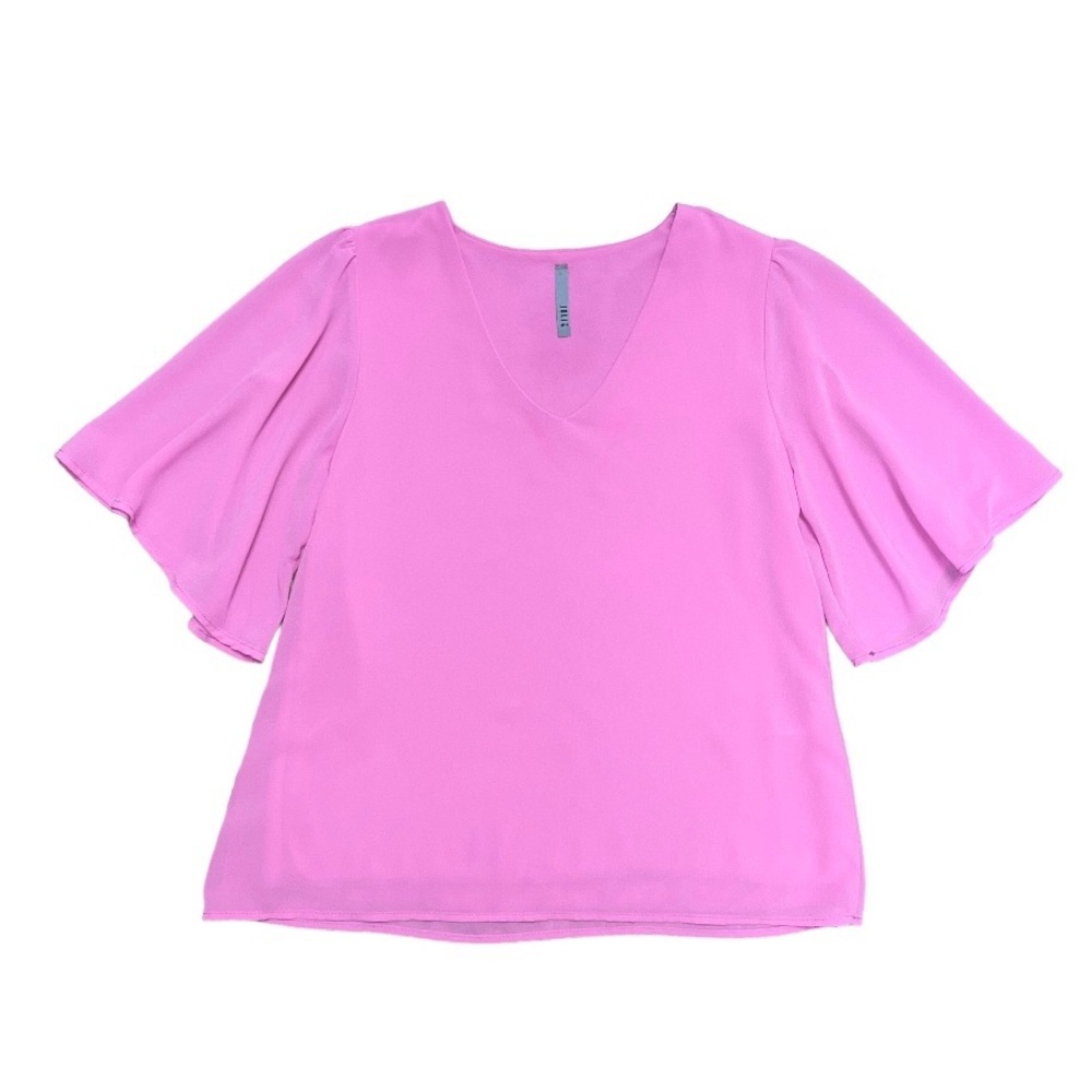 Jolie Flare Sleeve Blouse Women’s Small Pink Barbie Bubblegum